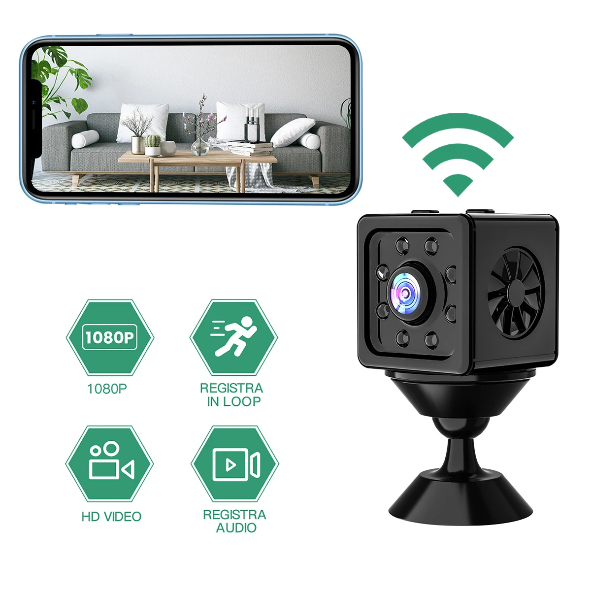 Умный удаленный мониторинг беспроводной 1080P HD мини Wi-Fi IP-камера для скрытого ночного видения Домашняя безопасность с режимом сна
Умный удаленный мониторинг беспроводной 1080P HD мини Wi-Fi IP-камера для скрытого ночного видения Домашняя безопасность с режимом сна