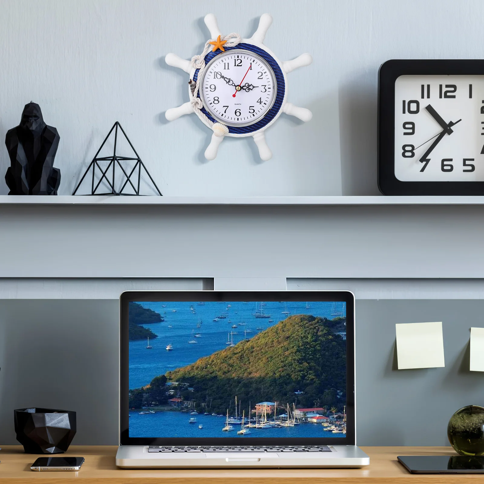 Wall Clock Mediterranean Nautical Design with Rope and Sea Elements Quiet Accurate Timekeeping Decorative Home Wall Art
Wall Clock Mediterranean Nautical Design with Rope and Sea Elements Quiet Accurate Timekeeping Decorative Home Wall Art