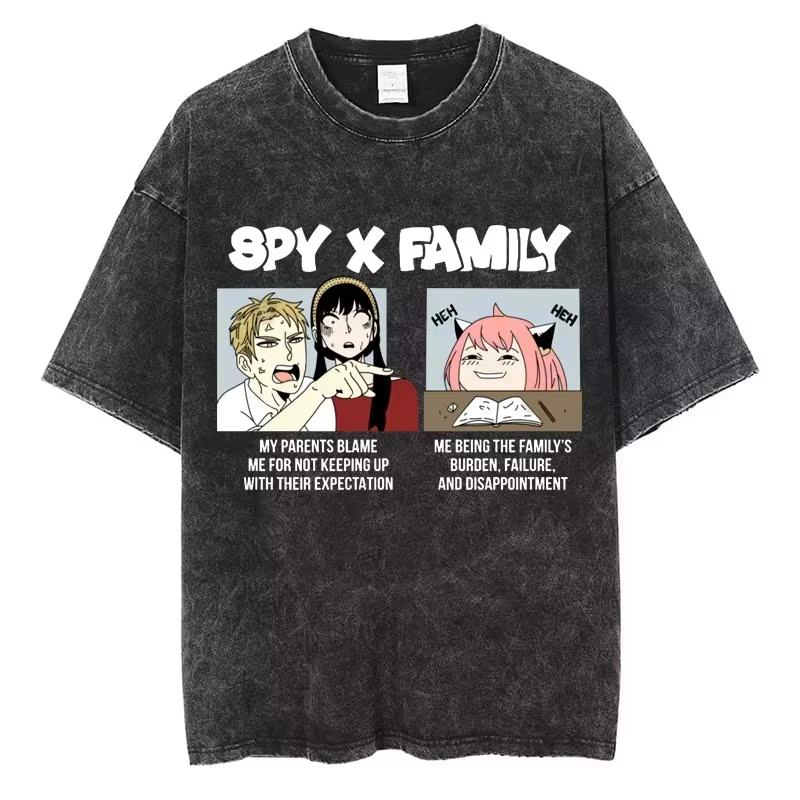 MINISO Anime Spy X Family Anya Forger Washed T-Shirt Men Women Fashion Manga T Shirts Oversized Cotton Cosplay Tees Streetwear
MINISO Anime Spy X Family Anya Forger Washed T-Shirt Men Women Fashion Manga T Shirts Oversized Cotton Cosplay Tees Streetwear