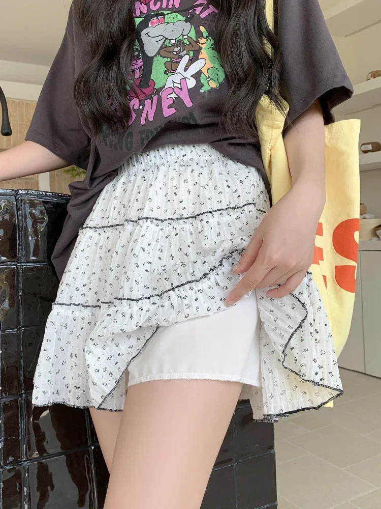 Women's Summer Korean Style Cake Skirt Versatile Short Printed Half Skirt A-Line Skirts Half-length High-waist Mini Skirt 2025
Women's Summer Korean Style Cake Skirt Versatile Short Printed Half Skirt A-Line Skirts Half-length High-waist Mini Skirt 2025