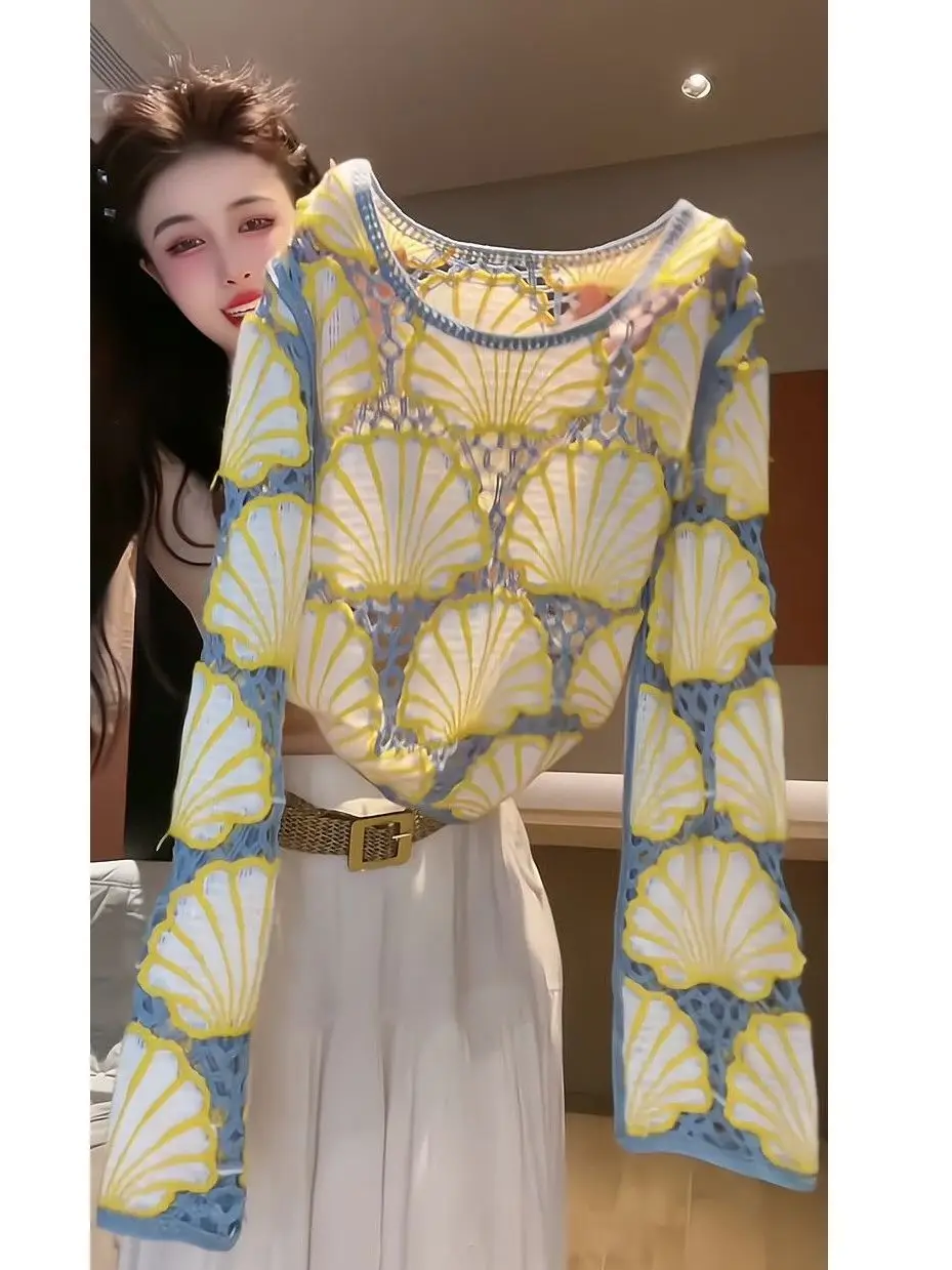 plus Size 300 Pounds Hollow out Long Sleeve Knitwear Women's Thin Sun Protection Top Casual Loose Fit Breathable Summer Ins S...
plus Size 300 Pounds Hollow out Long Sleeve Knitwear Women's Thin Sun Protection Top Casual Loose Fit Breathable Summer Ins S...