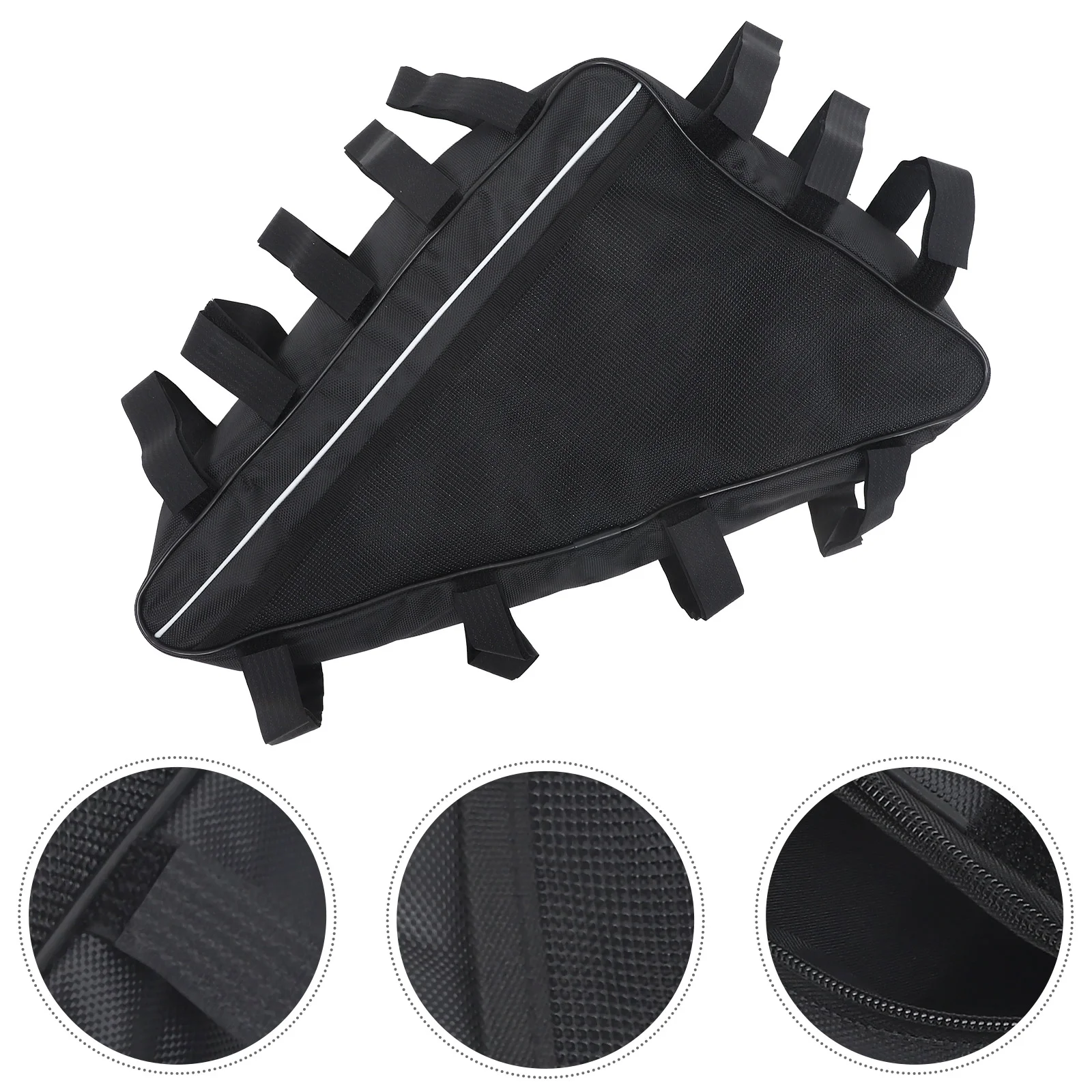 Triangle Bag 693 Large Capacity Weather Resistant Oxford Cloth Bike Frame Bag 49x41x30x11 Black Front Cycling Pouch Storage
Triangle Bag 693 Large Capacity Weather Resistant Oxford Cloth Bike Frame Bag 49x41x30x11 Black Front Cycling Pouch Storage