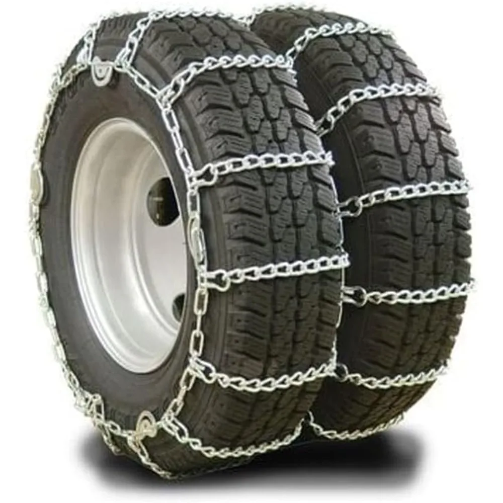 (Set of 2) 22.5" Twist Link Dual Snow Tire Chains for Semi Trucks - Emergency Tire Traction Grip - Snow Blower Wheel Chains for
(Set of 2) 22.5" Twist Link Dual Snow Tire Chains for Semi Trucks - Emergency Tire Traction Grip - Snow Blower Wheel Chains for