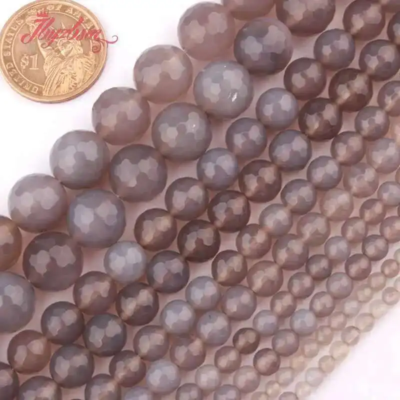 6/8/10mm Natural Gray Agate Faceted Round Stone Beads For DIY Necklace Bracelets Jewelry Making Strand 15 Inches DIY Loose Beads
6/8/10mm Natural Gray Agate Faceted Round Stone Beads For DIY Necklace Bracelets Jewelry Making Strand 15 Inches DIY Loose Beads