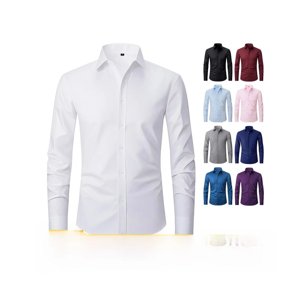 Busin Casual Large Size Men's irt Busen Pure Color Anti-Wrinkle No-Iron Four-way Elastic Long Sve Simple Sle Spring...
Busin Casual Large Size Men's irt Busen Pure Color Anti-Wrinkle No-Iron Four-way Elastic Long Sve Simple Sle Spring...