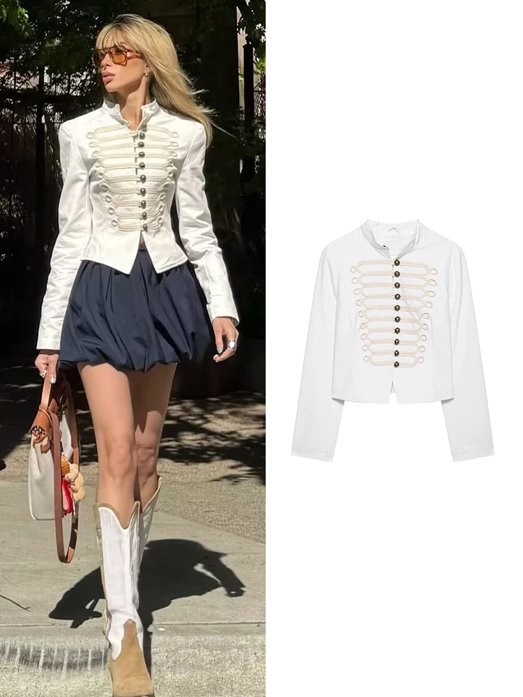 TFMLN Women Vintage Jacket Round Neck Single Breasted Slim Short Jackets Solid Slim Fit 2026 New Lady Daily Street Outerwears
TFMLN Women Vintage Jacket Round Neck Single Breasted Slim Short Jackets Solid Slim Fit 2026 New Lady Daily Street Outerwears