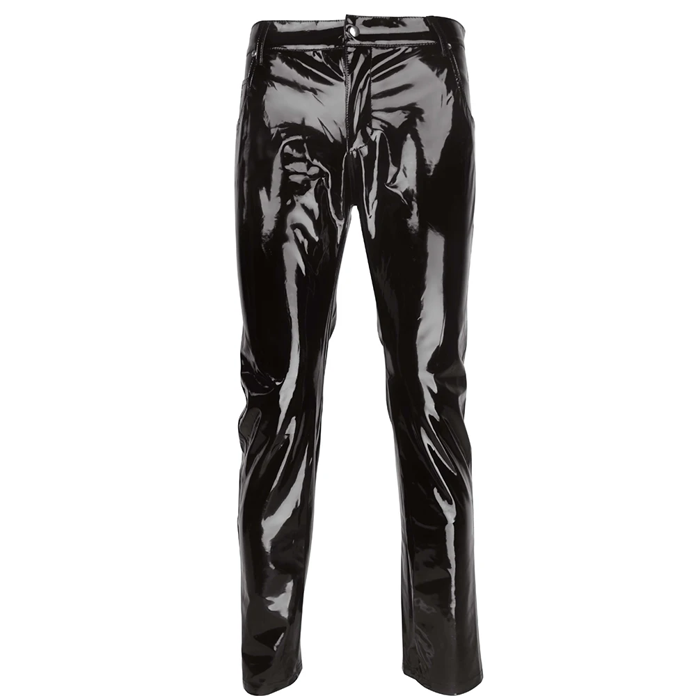 Men Faux Leather PVC Shiny Glossy Trousers Nightclub Party Stage Performance Costume Long Pants Gothic Erotic Black Pants
Men Faux Leather PVC Shiny Glossy Trousers Nightclub Party Stage Performance Costume Long Pants Gothic Erotic Black Pants