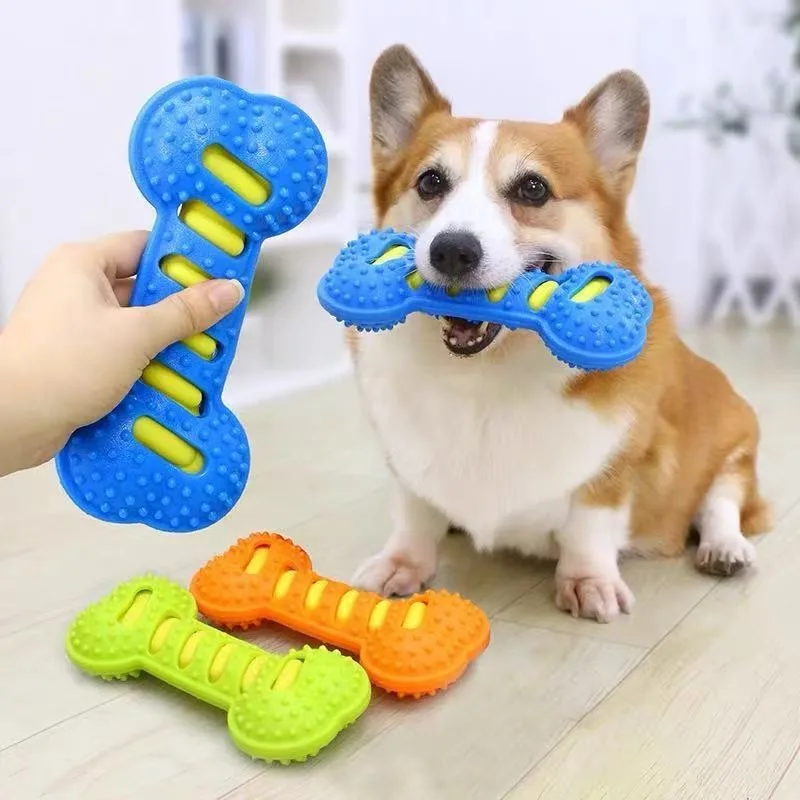 Durable Rubber Bone Dog Chew Toy - Squeaky & Teeth Grinding Interactive Toy for Boredom Relief and Self Play
Durable Rubber Bone Dog Chew Toy - Squeaky & Teeth Grinding Interactive Toy for Boredom Relief and Self Play