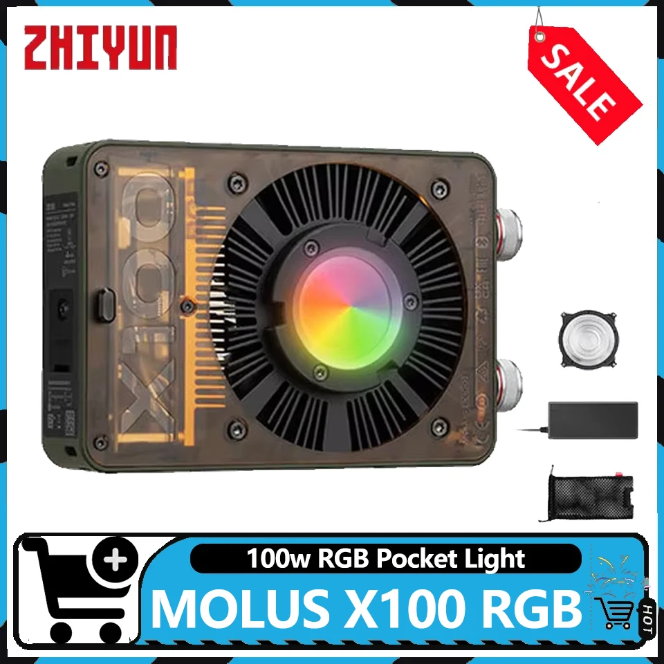 ZHIYUN MOLUS X100 RGB COB Карманный светодиодный видеосвет 2500-10000K для прямых трансляций
ZHIYUN MOLUS X100 RGB COB Карманный светодиодный видеосвет 2500-10000K для прямых трансляций