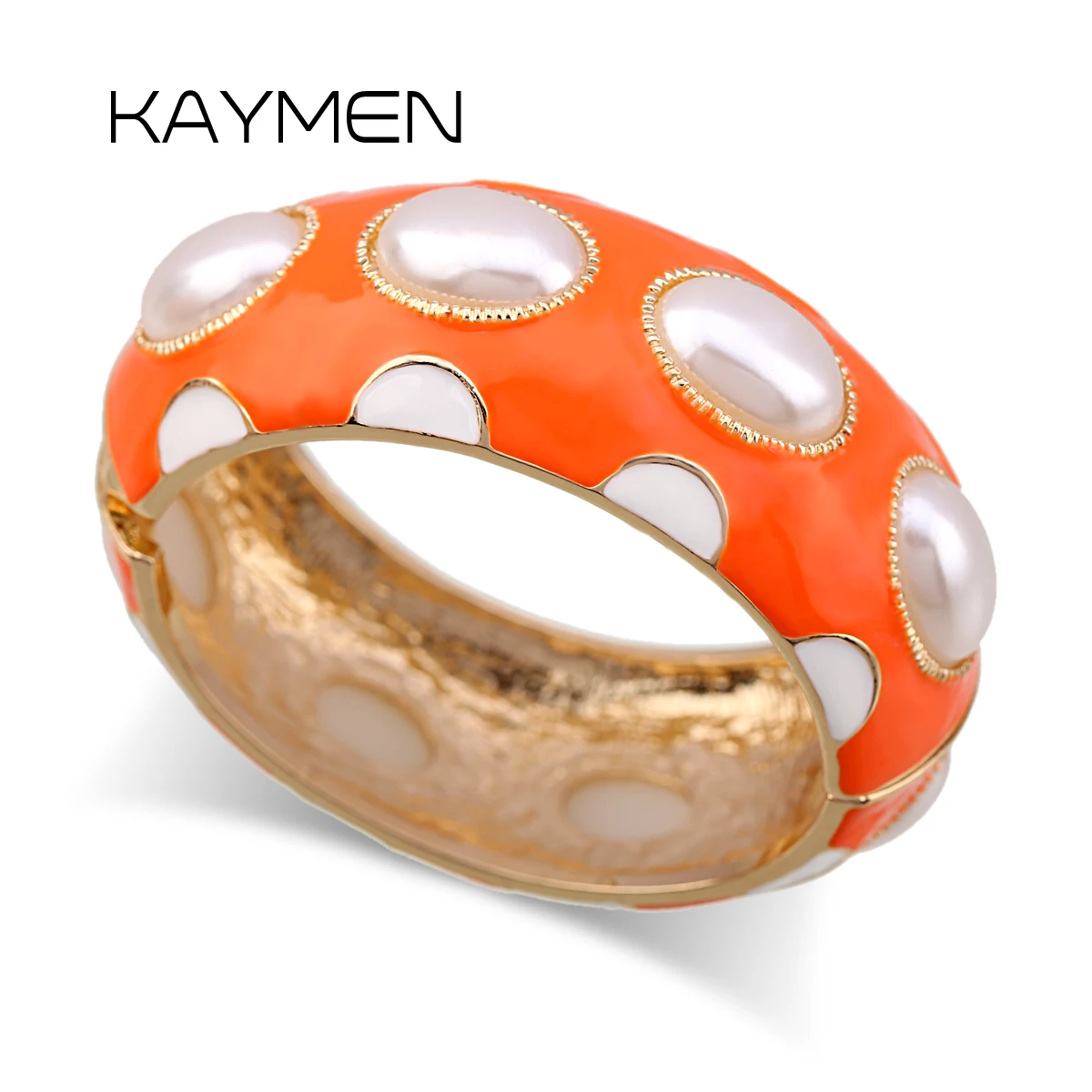 KAYMEN New Fashion Enamel Colorful with Imitation Pearls Statement Bangle Cuff Bracelet Gold Plated Pearl Bangle for Women Girls
KAYMEN New Fashion Enamel Colorful with Imitation Pearls Statement Bangle Cuff Bracelet Gold Plated Pearl Bangle for Women Girls