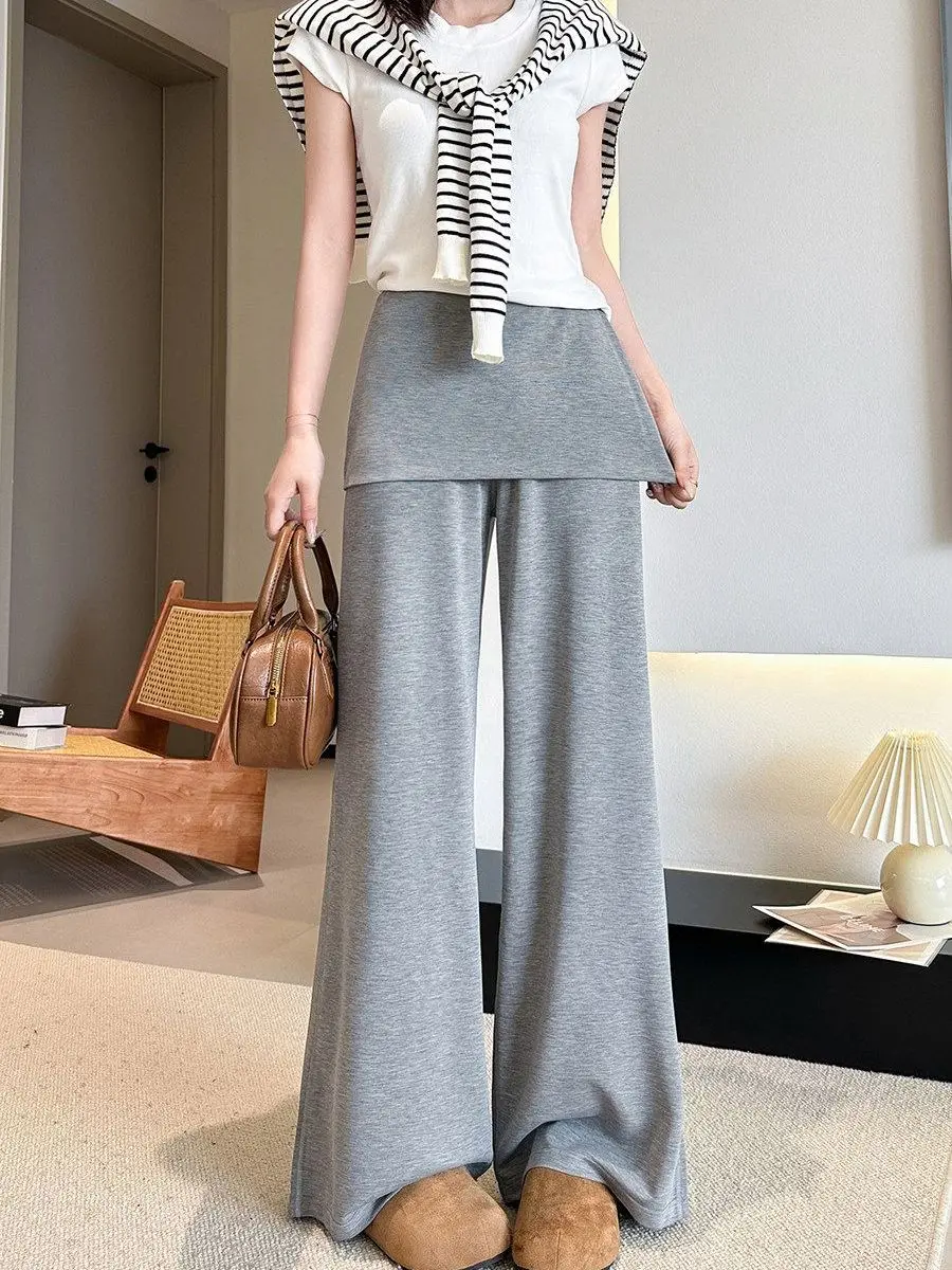 plus Size Wide Leg Pants Women Summer Casual High Waist Splice Meat Conceal Slimming Drapey Sweatpants Korean Style Commute
plus Size Wide Leg Pants Women Summer Casual High Waist Splice Meat Conceal Slimming Drapey Sweatpants Korean Style Commute