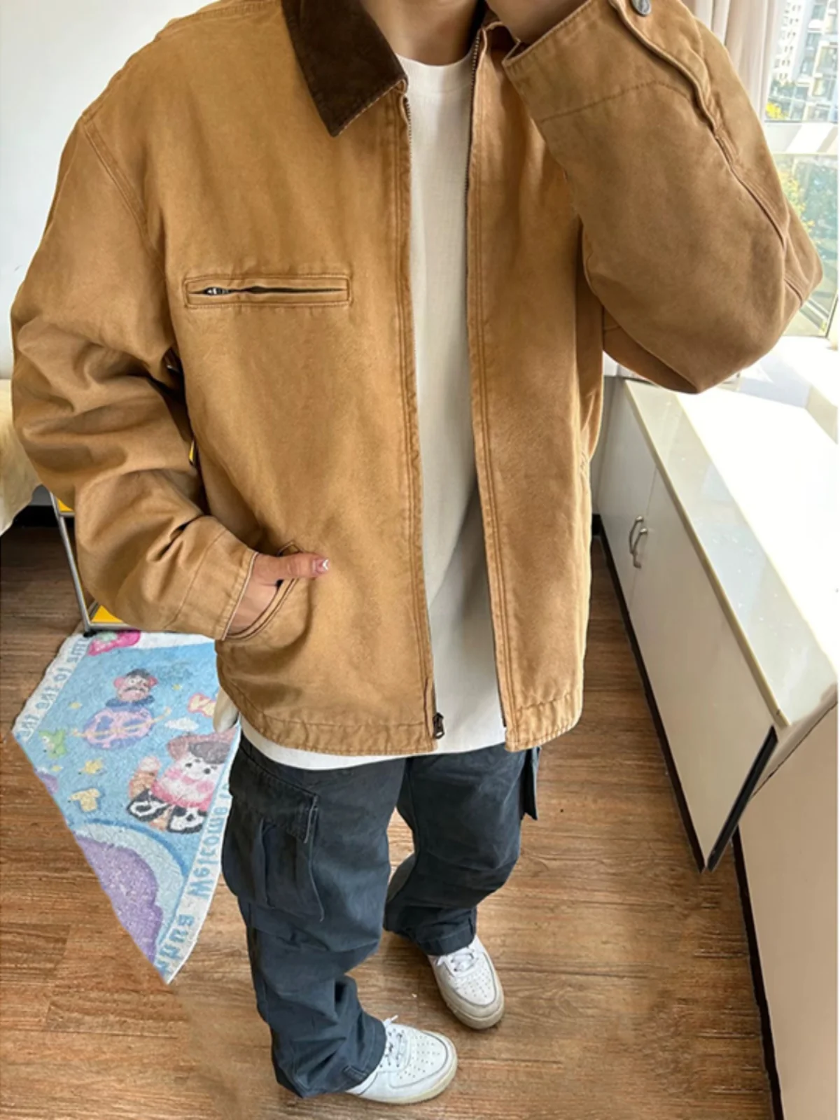 Khaki Detroit Workwear Jaet Men's Spring Autumn Vintage ort Haarlamen Outerwear Loose Fit Water Waed Youth Trend
Khaki Detroit Workwear Jaet Men's Spring Autumn Vintage ort Haarlamen Outerwear Loose Fit Water Waed Youth Trend