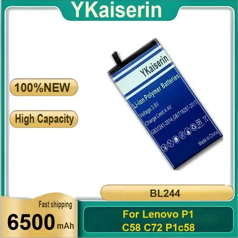6500mAh High-Capacity BL244 For Lenovo P1 C58 C72 P1c58 Mobile Phone Battery
6500mAh High-Capacity BL244 For Lenovo P1 C58 C72 P1c58 Mobile Phone Battery