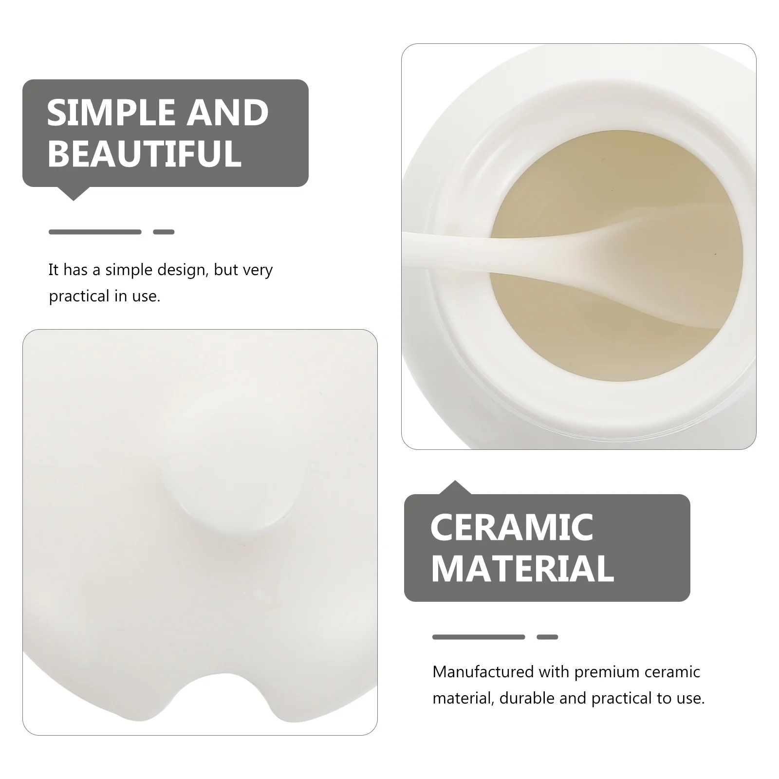 2Pcs Ceramic Condiment Storage Box Premium Material Salt Pepper Sugar Jars White Spice Jars Spice Containers Salt Pots
2Pcs Ceramic Condiment Storage Box Premium Material Salt Pepper Sugar Jars White Spice Jars Spice Containers Salt Pots