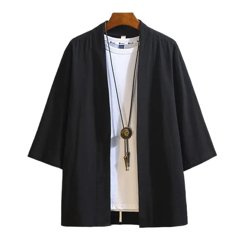Men Kimono Cardigan Men Japanese Kimonos Top Coat Kimono plus size vintage cotton linen Casual black white Shirts 7XL
Men Kimono Cardigan Men Japanese Kimonos Top Coat Kimono plus size vintage cotton linen Casual black white Shirts 7XL