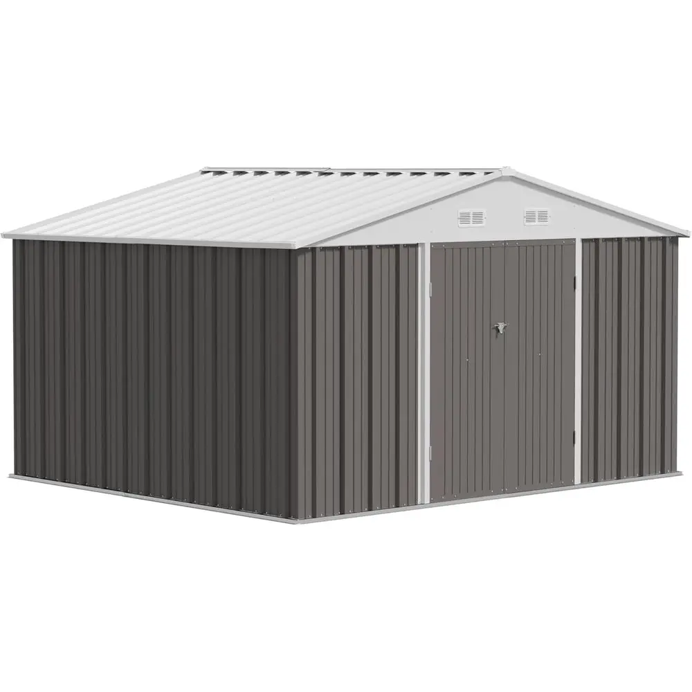 10.1x8.1ft Outdoor Metal Storage Shed - Waterproof Garden Tool Storage with Lockable Door for Patio and Lawn
10.1x8.1ft Outdoor Metal Storage Shed - Waterproof Garden Tool Storage with Lockable Door for Patio and Lawn