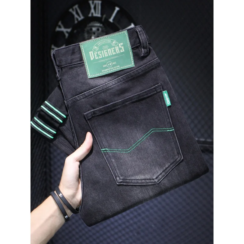 Classic Black Gray 2024 New Jeans Men's Fashionable All-Match High-End Slim-Fitting Small Straight Embroidered Stretch Trousers
Classic Black Gray 2024 New Jeans Men's Fashionable All-Match High-End Slim-Fitting Small Straight Embroidered Stretch Trousers