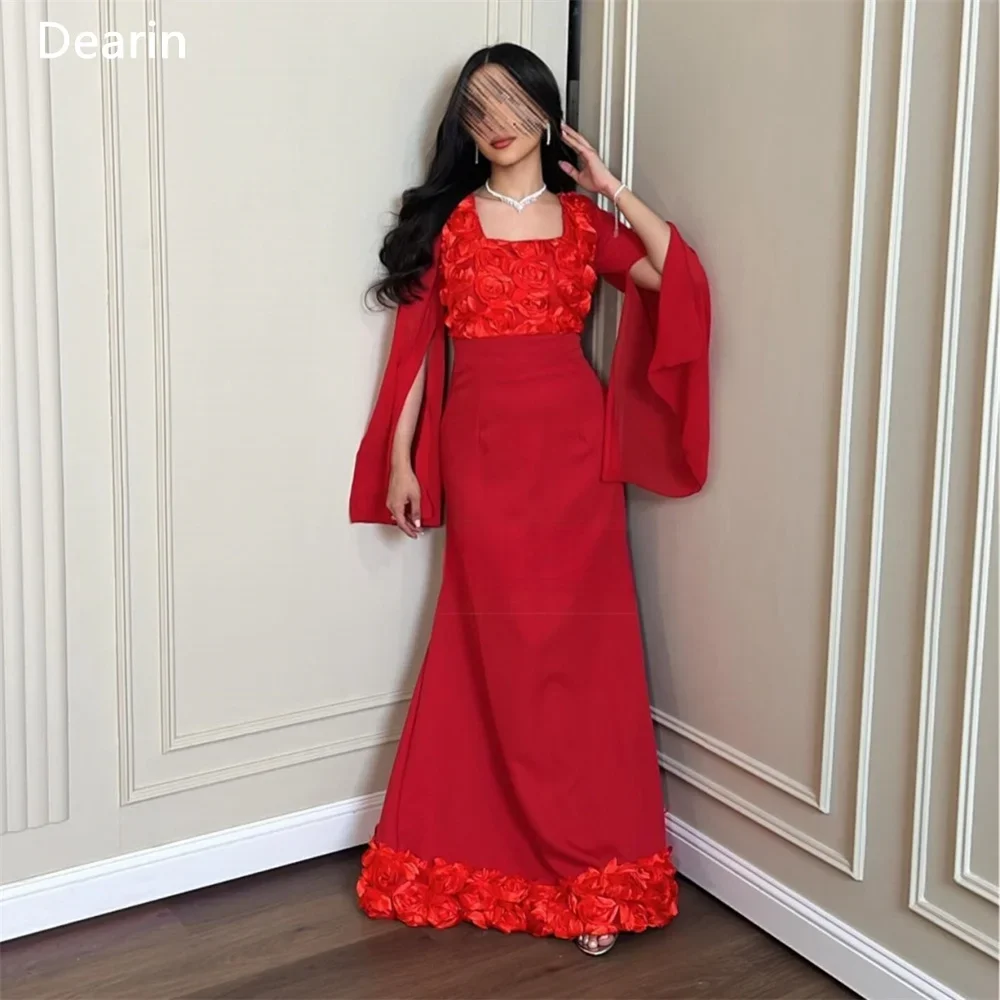 Customized Evening Dress Prom Gown Formal Women Dearin Square Collar A-line Floor Length Skirts Applique 3D Rose Flower Bespoke
Customized Evening Dress Prom Gown Formal Women Dearin Square Collar A-line Floor Length Skirts Applique 3D Rose Flower Bespoke