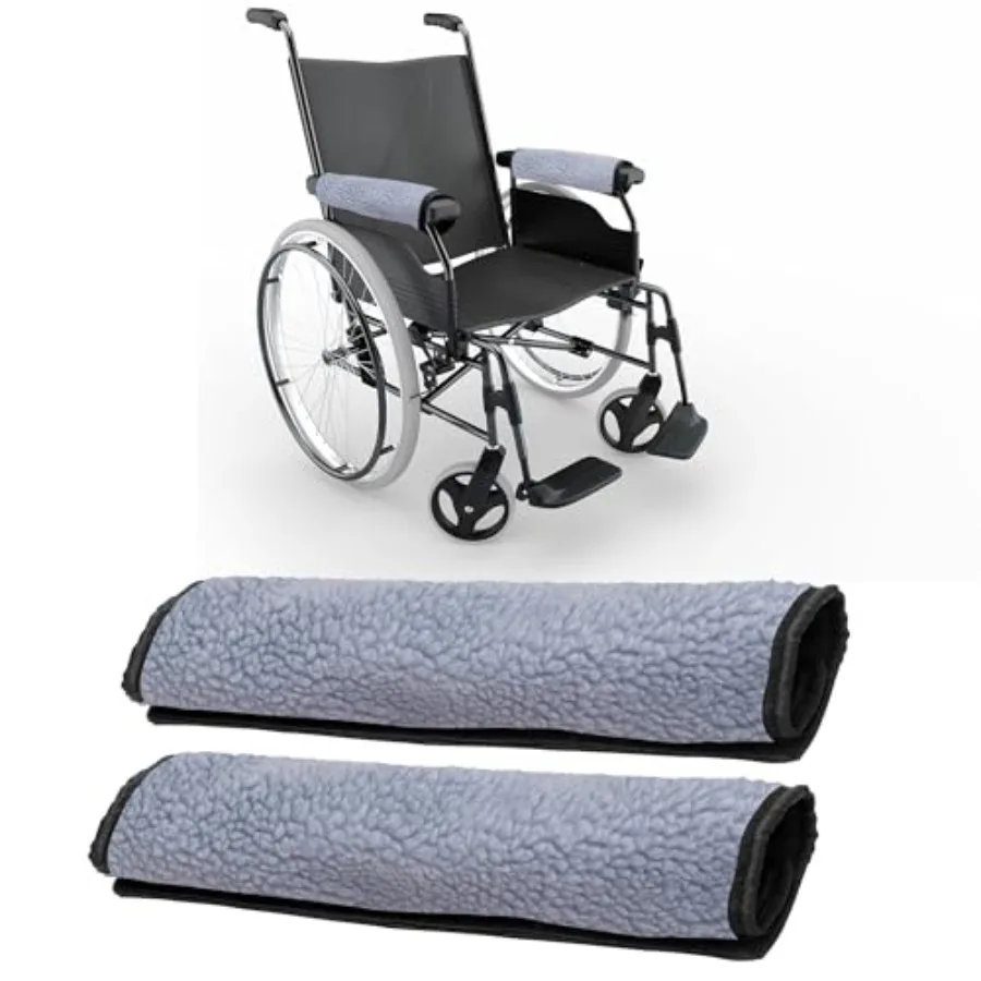 Wheelchair Armrest Pads, 2PCS Sheepskin Fleece Wheelchair Armrest Covers, Non Slip Arm Rest Cover Cushion pad for Wheelchairs B
Wheelchair Armrest Pads, 2PCS Sheepskin Fleece Wheelchair Armrest Covers, Non Slip Arm Rest Cover Cushion pad for Wheelchairs B
