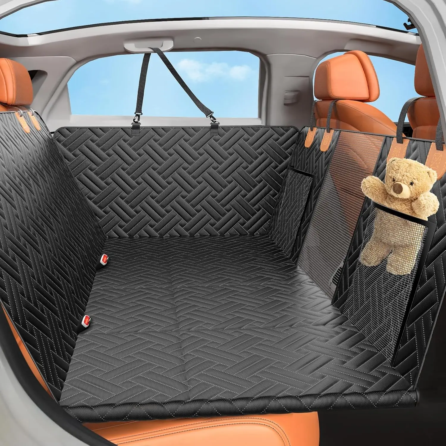 Hard Bottom Dog Car Seat Cover with Mesh Window, Waterproof Pet Hammock for Back Seat of Cars/SUVs
Hard Bottom Dog Car Seat Cover with Mesh Window, Waterproof Pet Hammock for Back Seat of Cars/SUVs