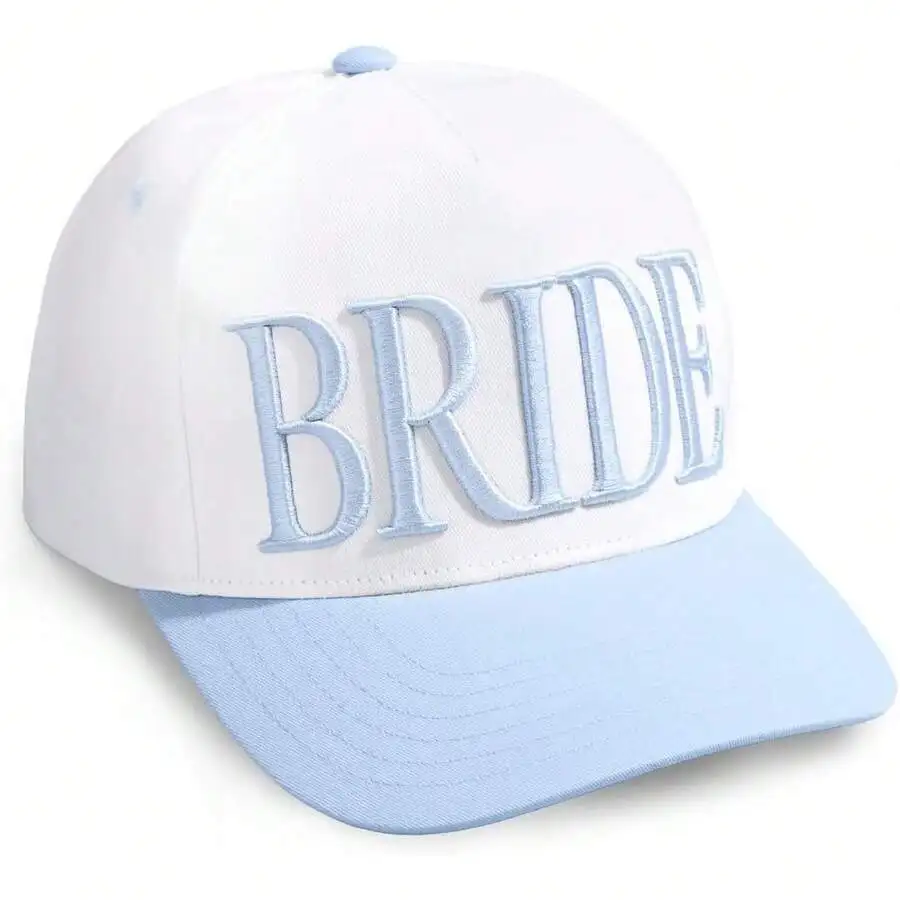 White And Sky Blue Bride Baseball Cap For Bachelorette Party Wedding Accessory
White And Sky Blue Bride Baseball Cap For Bachelorette Party Wedding Accessory