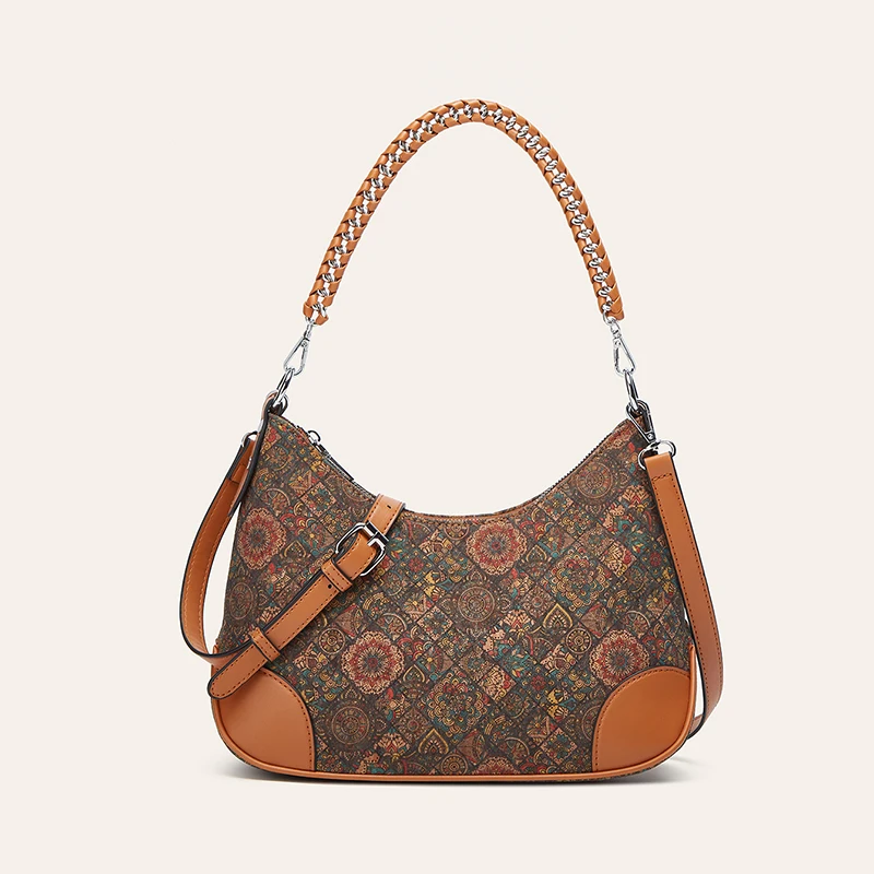 Crossbody Bags Women Cork Leather Patchwork PU National Printing Half Moon Shoulder Bag
Crossbody Bags Women Cork Leather Patchwork PU National Printing Half Moon Shoulder Bag