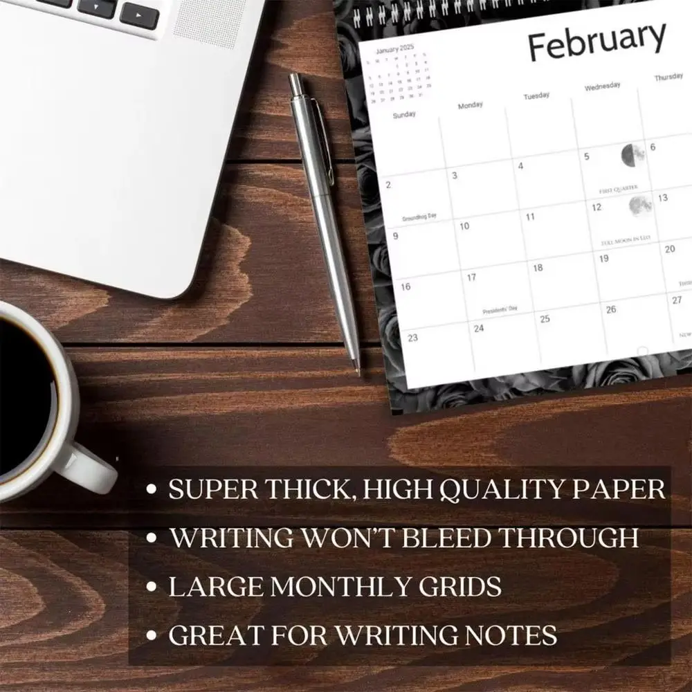 Paper 2025 Calendar Daily Weekly Monthly Planner Home Decoration Wall Calendar A Year of Macabre Elegance Victorian Flower
Paper 2025 Calendar Daily Weekly Monthly Planner Home Decoration Wall Calendar A Year of Macabre Elegance Victorian Flower