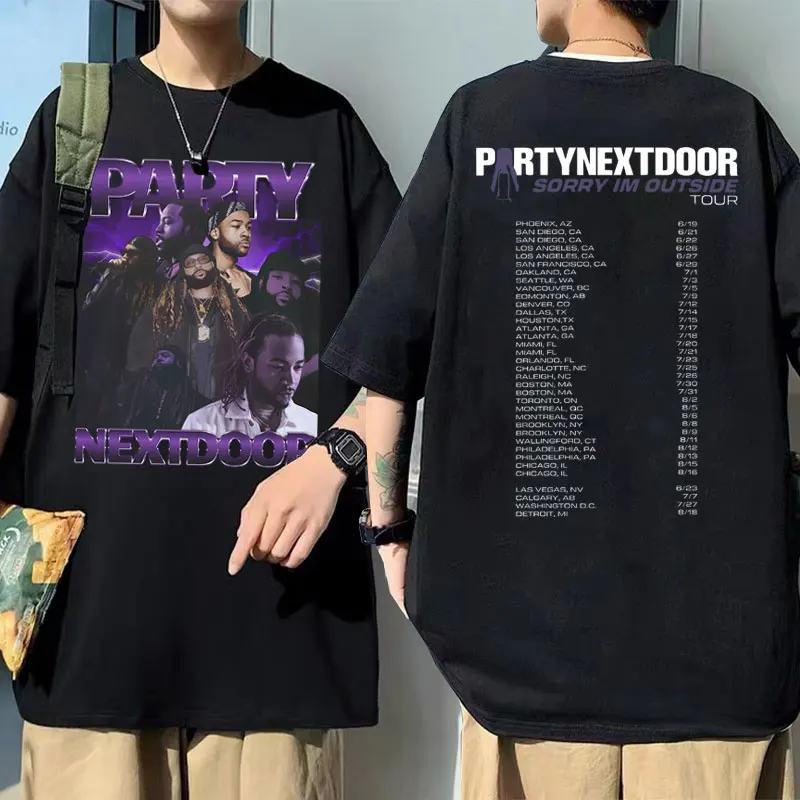 Rapper Partynextdoor Sorry Im Outside Tour T-shirts Men's Fashion Tshirt Male Vintage Streetwear Men Hip Hop Oversized T Shirts
Rapper Partynextdoor Sorry Im Outside Tour T-shirts Men's Fashion Tshirt Male Vintage Streetwear Men Hip Hop Oversized T Shirts