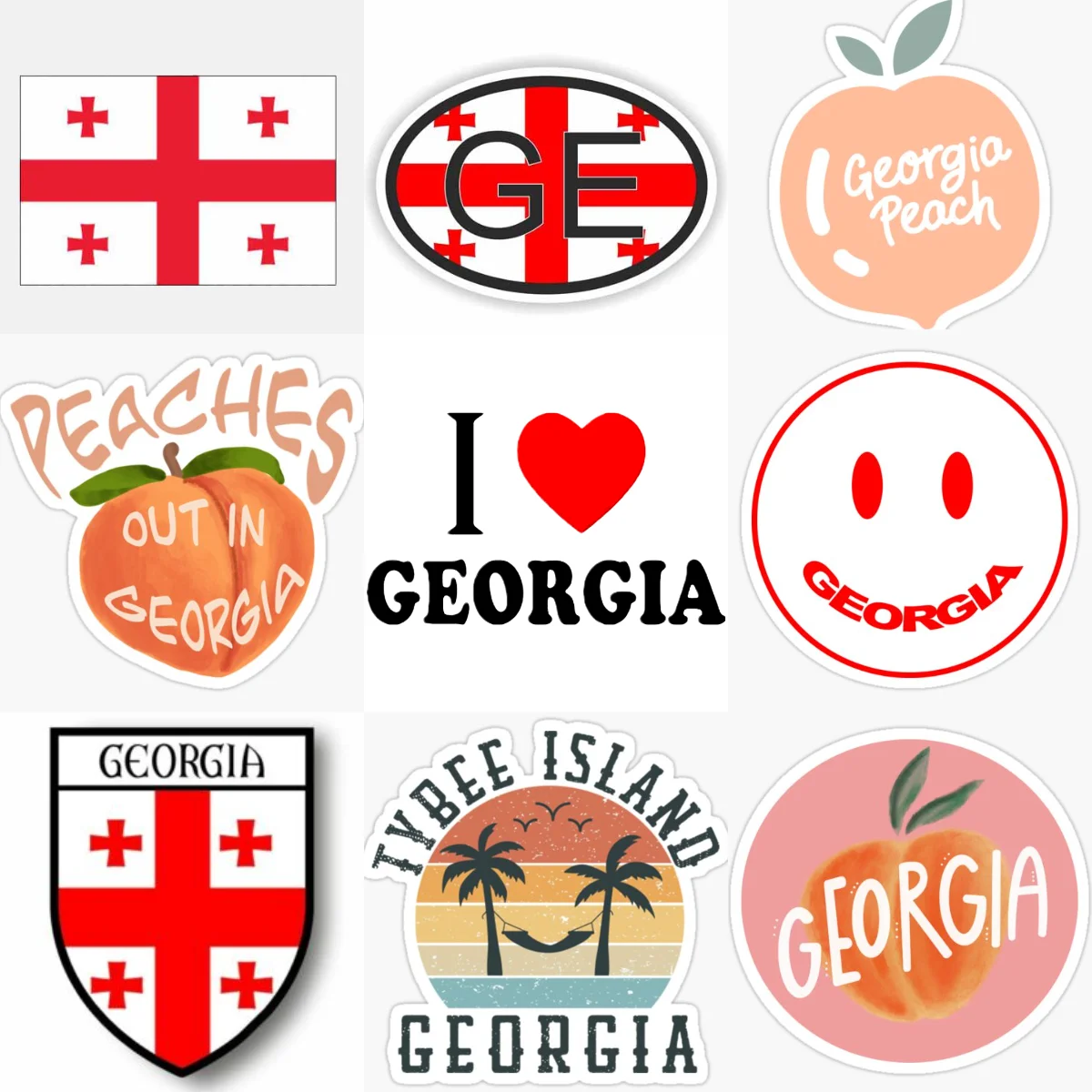 GE Georgia Flag Map Peach Creative Waterproof Stickers for Car Truck Motorcycle Helmet Bumper Table Decoration Accessories
GE Georgia Flag Map Peach Creative Waterproof Stickers for Car Truck Motorcycle Helmet Bumper Table Decoration Accessories