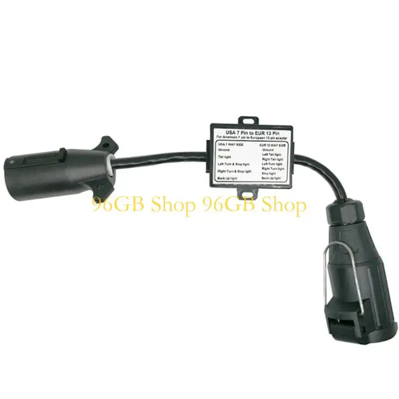 96GB 7 Pin to 13 Pin Adapter for Stable Trailer Lighting Secure Brake Light Function
96GB 7 Pin to 13 Pin Adapter for Stable Trailer Lighting Secure Brake Light Function