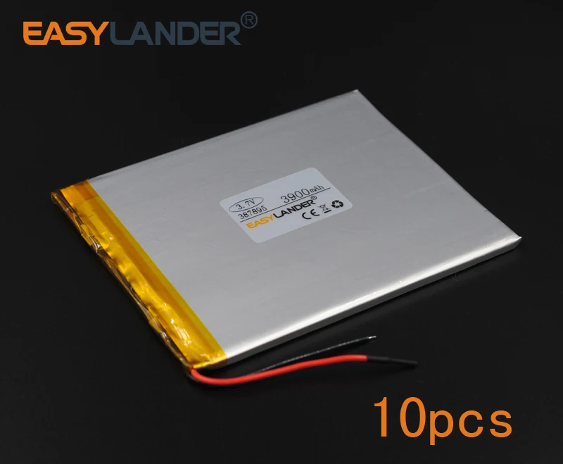 10pcs 3.7V 3900mAh 387895 Polymer Li-ion Battery For Bluetooth Notebook Tablet PC PDA E-Book Power Bank Portable DVD GPS
10pcs 3.7V 3900mAh 387895 Polymer Li-ion Battery For Bluetooth Notebook Tablet PC PDA E-Book Power Bank Portable DVD GPS