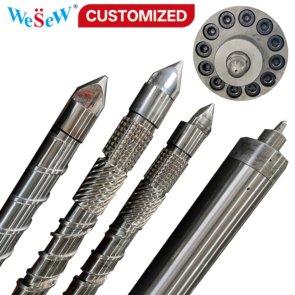 Custom-made bimetal barrel and screw assemblies for injection molding machines SACM645 38CrMoAIA HRC 60 PA, PA6 cnc nachining
Custom-made bimetal barrel and screw assemblies for injection molding machines SACM645 38CrMoAIA HRC 60 PA, PA6 cnc nachining