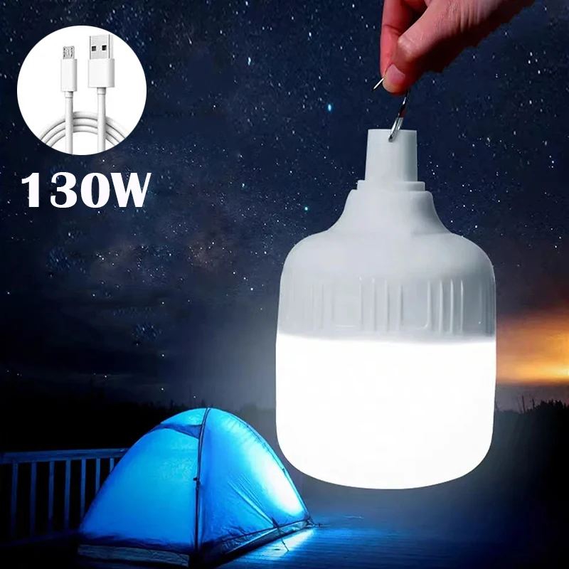 130W Portable USB Rechargeable Light Bulb LED Emergency Light Bulb Movable Lighting Bulbs Night Fishing Camping Tent Lighting
130W Portable USB Rechargeable Light Bulb LED Emergency Light Bulb Movable Lighting Bulbs Night Fishing Camping Tent Lighting