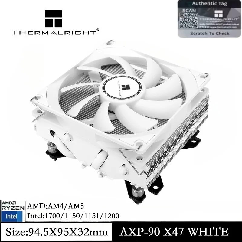 Thermalright AXP90-X47 БЕЛЫЙ низкопрофильный процессорный кулер TL-9015 Тонкий ШИМ-корпус для ПК для AMD AM4 AM5 Intel LGA1150/1151/1200/1700
Thermalright AXP90-X47 БЕЛЫЙ низкопрофильный процессорный кулер TL-9015 Тонкий ШИМ-корпус для ПК для AMD AM4 AM5 Intel LGA1150/1151/1200/1700