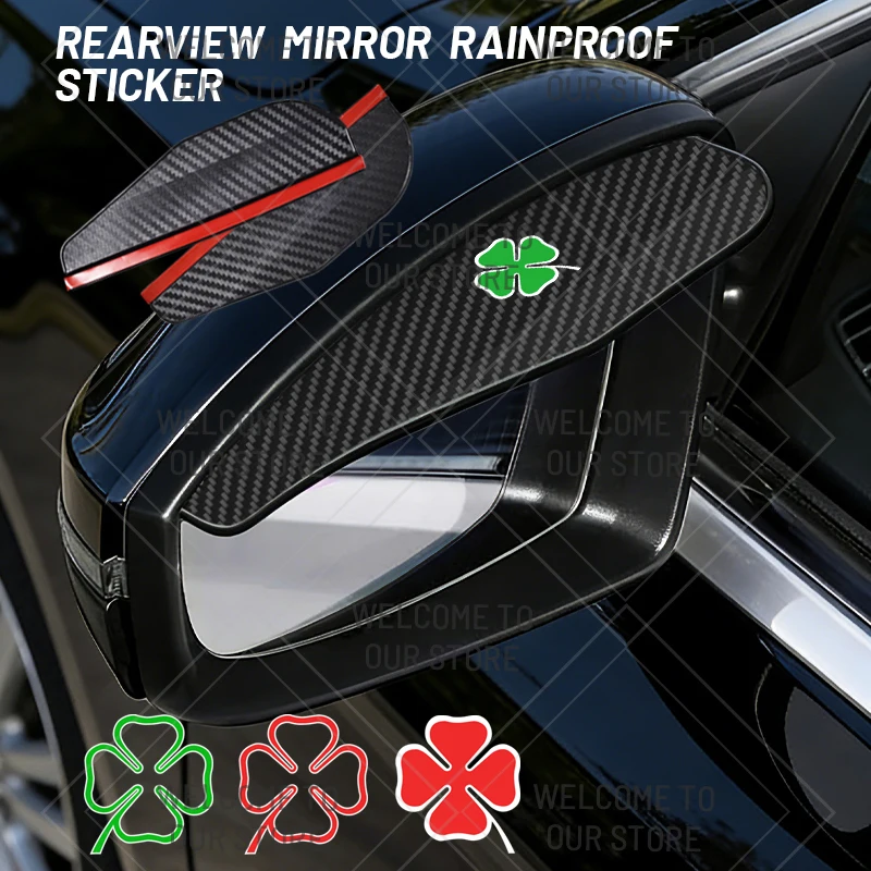 2PCS For Lucky Four-leaf Clover Brera Tonale Sportiva Giulietta LOGO Car Rearview Mirror Rain Eyebrow Carbon Fiber Rain Shield
2PCS For Lucky Four-leaf Clover Brera Tonale Sportiva Giulietta LOGO Car Rearview Mirror Rain Eyebrow Carbon Fiber Rain Shield