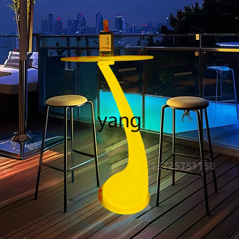 LMLuminous Bar Table Commercial High Bar Stool Simple Glass Gooseneck Table Wine Party Tea Table Stool
LMLuminous Bar Table Commercial High Bar Stool Simple Glass Gooseneck Table Wine Party Tea Table Stool