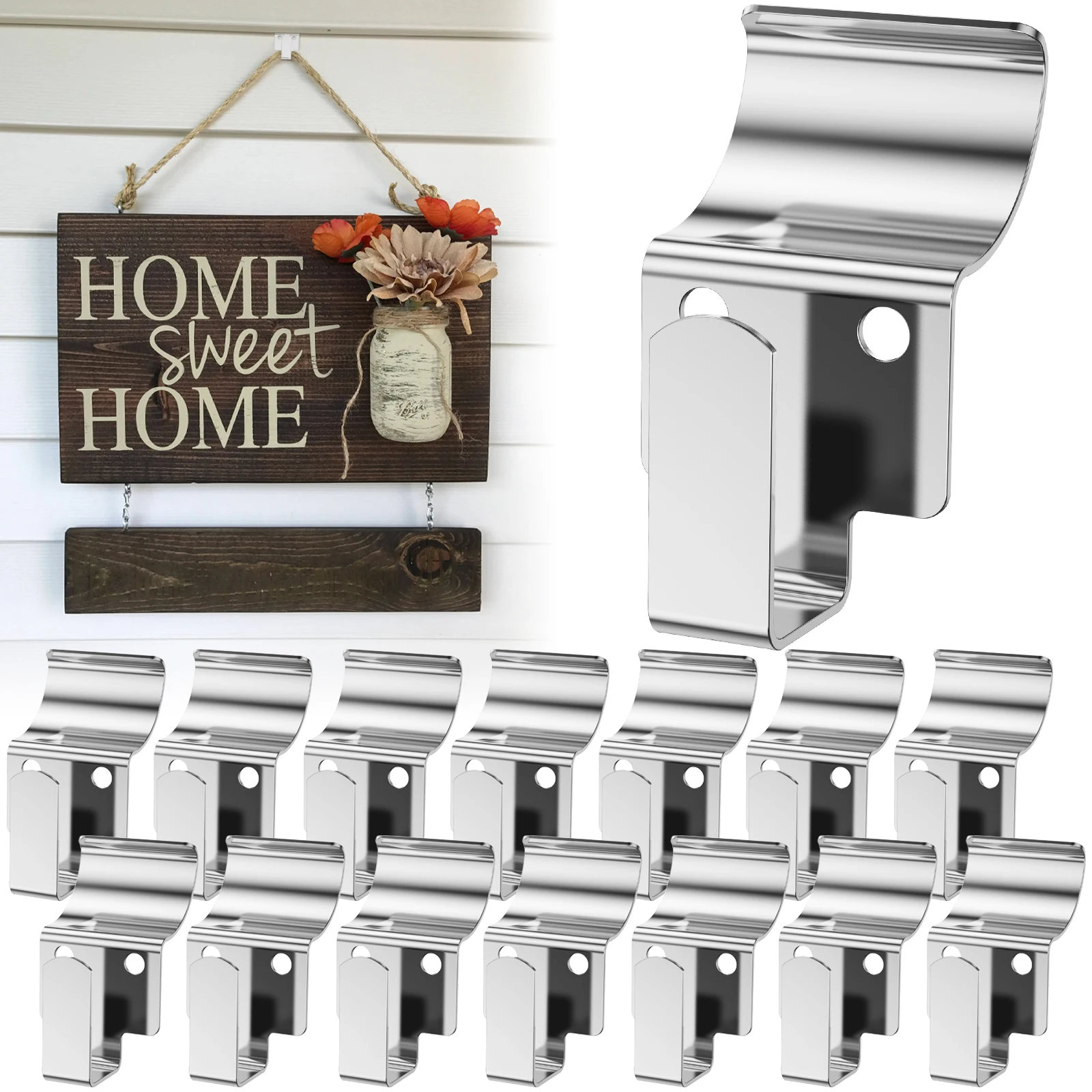 15Pcs Siding Hooks Stainless Steel Wall Seam Siding Hooks Heavy Duty Siding Clips Siding Hangers Multi-Function Hooks
15Pcs Siding Hooks Stainless Steel Wall Seam Siding Hooks Heavy Duty Siding Clips Siding Hangers Multi-Function Hooks