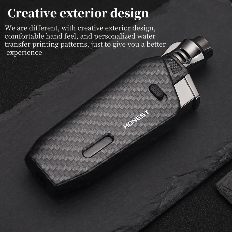 HONEST Portable Scalable Gas Lighter Direct Blue Flame Transparent Gas Chamber Outdoor Windproof Multi functional Igniter
HONEST Portable Scalable Gas Lighter Direct Blue Flame Transparent Gas Chamber Outdoor Windproof Multi functional Igniter