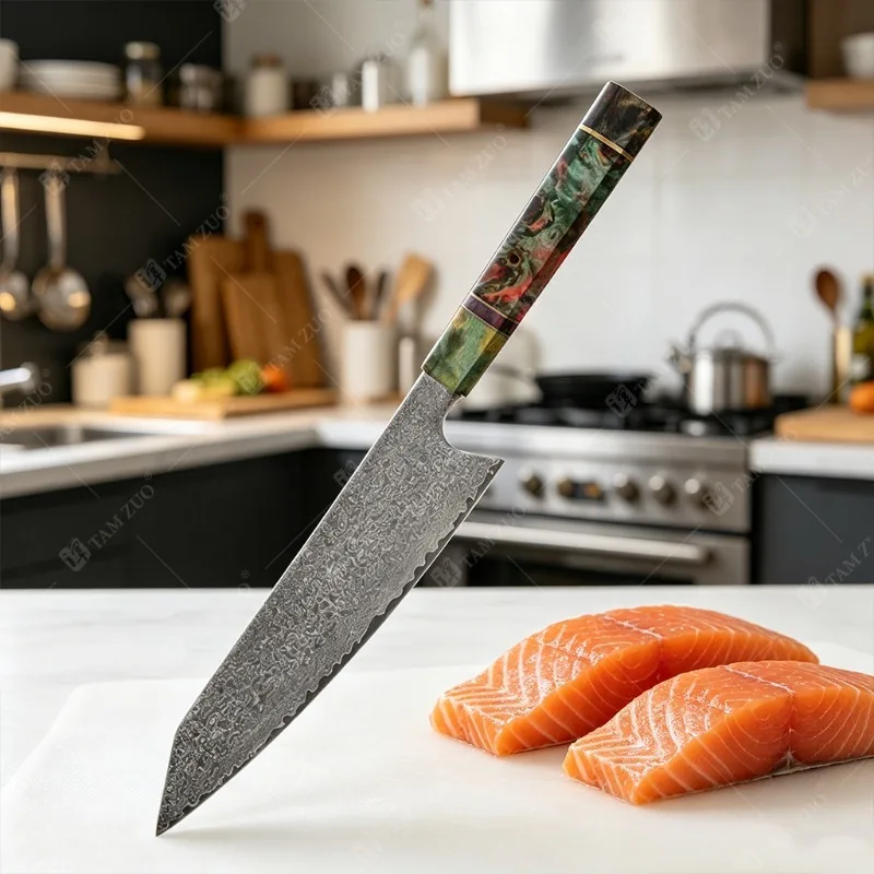 TAMZUO Professional Damascus Chef Knife Meat Cleaver Sharp Meat & Steak Cutting Knife Luxury Kitchen Tool for Home Cooking Tools
TAMZUO Professional Damascus Chef Knife Meat Cleaver Sharp Meat & Steak Cutting Knife Luxury Kitchen Tool for Home Cooking Tools