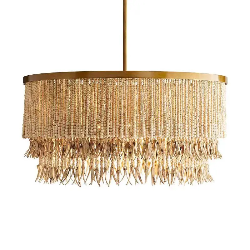 Rural bohemian wood bead chandelier living room restaurant B & B clothing store soft decoration design foreign trade export
Rural bohemian wood bead chandelier living room restaurant B & B clothing store soft decoration design foreign trade export