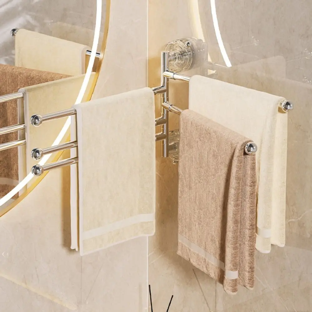 Plastic Suction Cup Towel Rack 180° Rotating Wall Mounted Clothes Hanger Foldable 3/4/5 Towel Bars Holder Bathroom Organizer
Plastic Suction Cup Towel Rack 180° Rotating Wall Mounted Clothes Hanger Foldable 3/4/5 Towel Bars Holder Bathroom Organizer