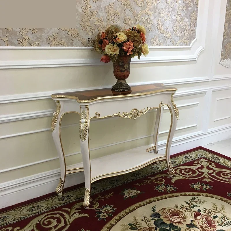 European style porch table solid wood carved sofa back cabinet luxury porch table wall narrow table corridor porch
European style porch table solid wood carved sofa back cabinet luxury porch table wall narrow table corridor porch