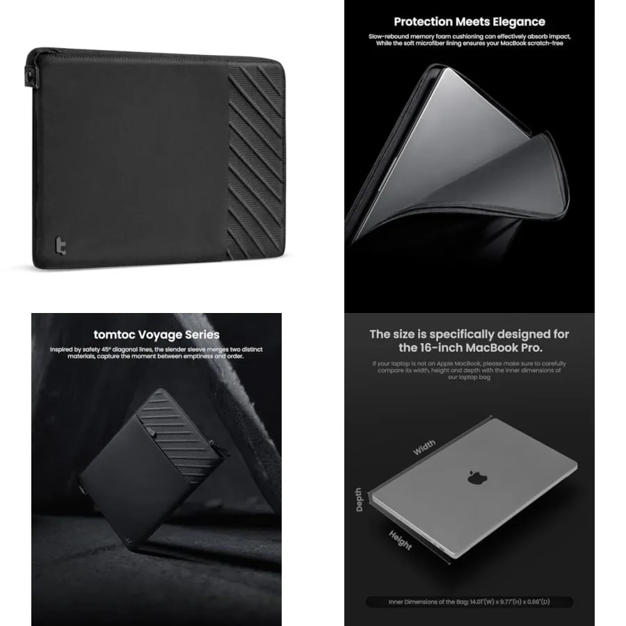Slim Laptop Sleeve for 16-inch New MacBook Pro 2026 M5/M4/M3/M2/M1 Pro/Max A3428 A3429 A3403 A3186 A2991 A2780 A2485, Water-Resistant Laptop Case Bag for Dell XPS 16 Laptop, Minimalist Design
Slim Laptop Sleeve for 16-inch New MacBook Pro 2026 M5/M4/M3/M2/M1 Pro/Max A3428 A3429 A3403 A3186 A2991 A2780 A2485, Water-Resistant Laptop Case Bag for Dell XPS 16 Laptop, Minimalist Design