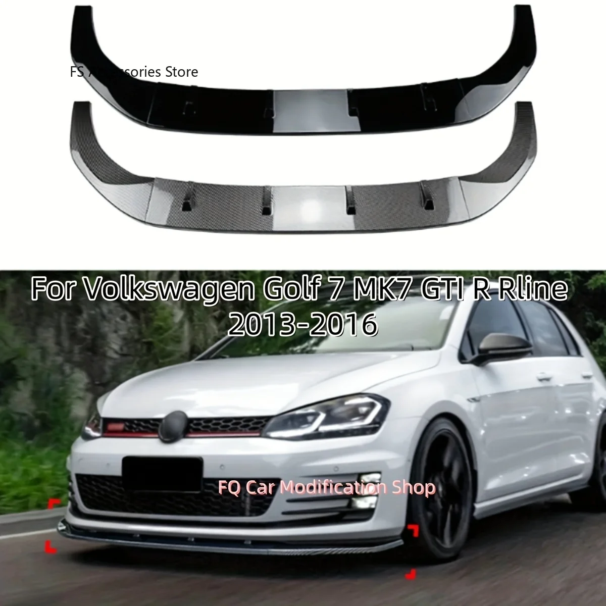 Car Front Blade Front Bumper Spoiler Splitter Lip For Volkswagen MK7 GTI R Rline 2013-2016 Protector Canard
Car Front Blade Front Bumper Spoiler Splitter Lip For Volkswagen MK7 GTI R Rline 2013-2016 Protector Canard