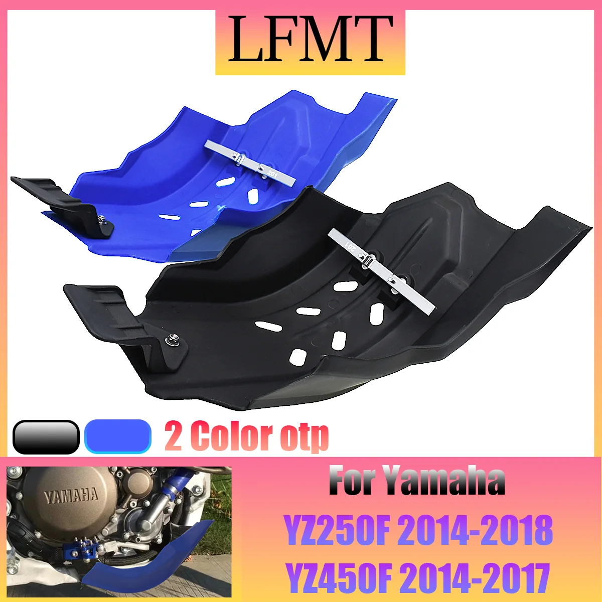 The new motorcycle modification accessory engine backplate protection applies to the bottom For Yamaha YZ250F 14-18 YZ450F 14-17
The new motorcycle modification accessory engine backplate protection applies to the bottom For Yamaha YZ250F 14-18 YZ450F 14-17