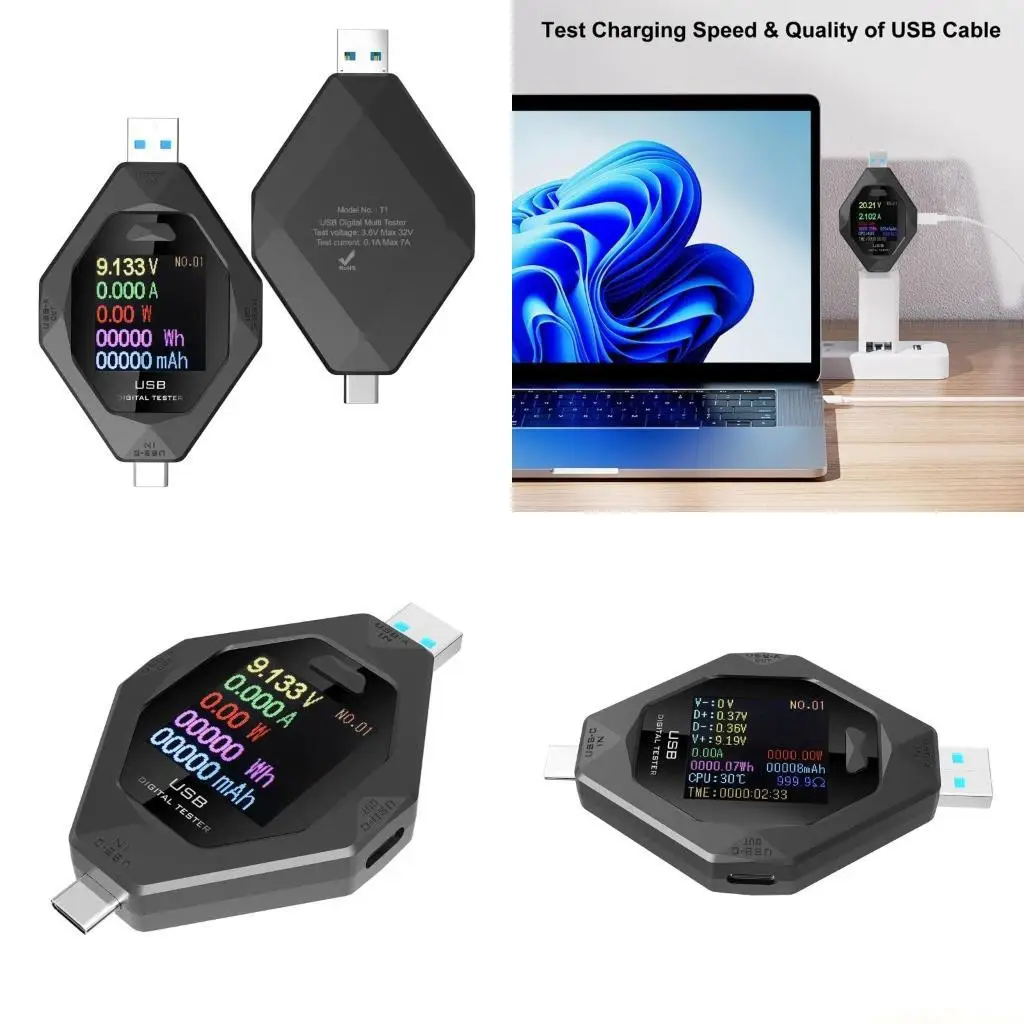 USB-тестер типа C. Инструмент для тестирования подачи питания USB C для точного измерения напряжения, тока и мощности. мощности.
USB-тестер типа C. Инструмент для тестирования подачи питания USB C для точного измерения напряжения, тока и мощности. мощности.