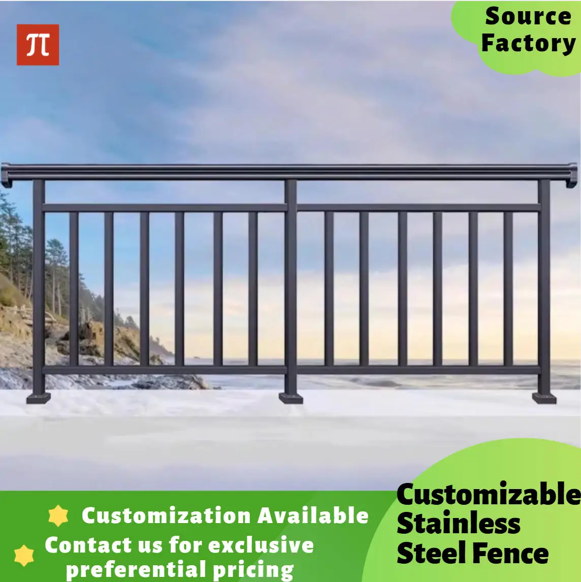 Outdoor aluminum alloy railings are sturdy and durable, suitable for villa terracesd and courtyards balconies or gardens
Outdoor aluminum alloy railings are sturdy and durable, suitable for villa terracesd and courtyards balconies or gardens