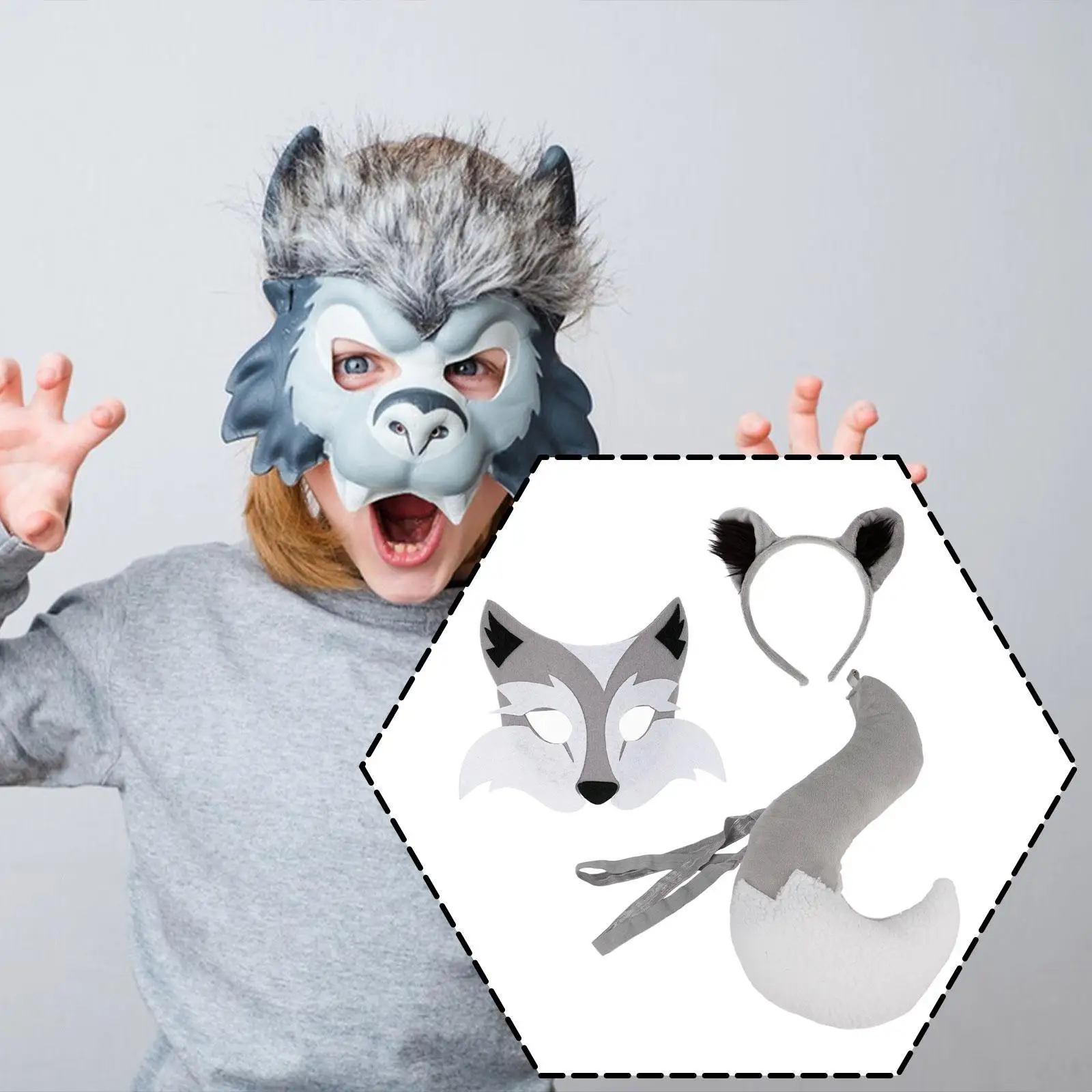 Детская повязка на голову с волками, маска для хвоста, набор аксессуаров для фестиваля, карнавала
Детская повязка на голову с волками, маска для хвоста, набор аксессуаров для фестиваля, карнавала