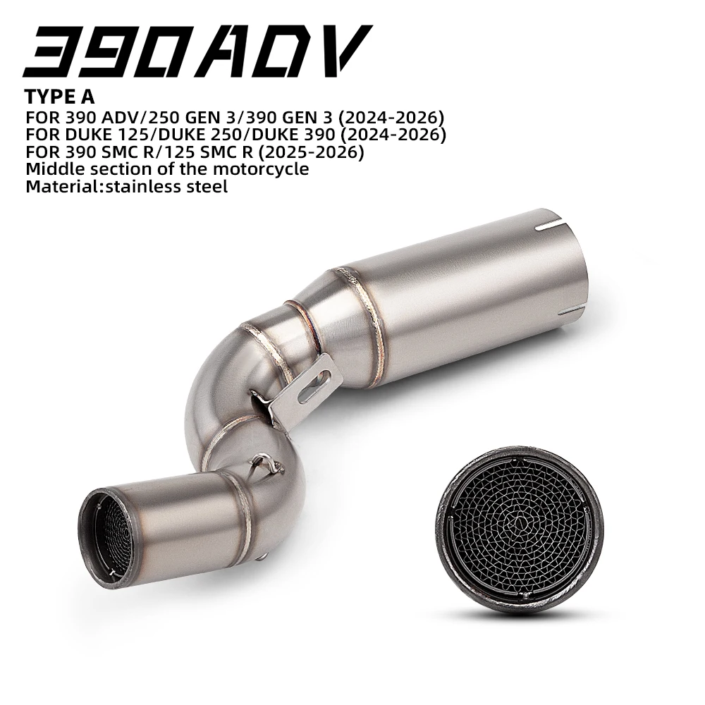 High Performance Slip - On Motorcycle Exhaust Escape Motorcycle Mid Link Pipe 51mm Muffler For DUKE 390 250 125 2024 - 2026
High Performance Slip - On Motorcycle Exhaust Escape Motorcycle Mid Link Pipe 51mm Muffler For DUKE 390 250 125 2024 - 2026