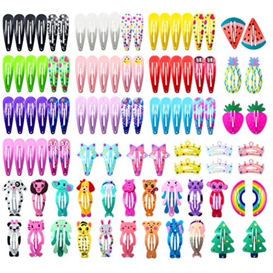 Funtopia Hair Clips for Girls, 100 Pcs No Slip Metal Snap, Barrettes for Teens Women, Cute Candy Color Cartoon Design Hair Pins
Funtopia Hair Clips for Girls, 100 Pcs No Slip Metal Snap, Barrettes for Teens Women, Cute Candy Color Cartoon Design Hair Pins